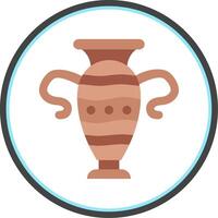 Vase Flat Circle Uni Icon vector