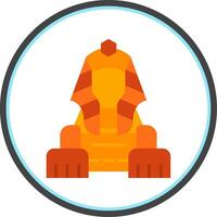Sphinx Flat Circle Uni Icon vector