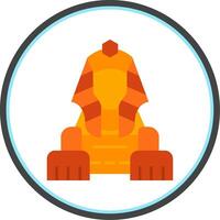 Sphinx Flat Circle Uni Icon vector