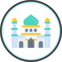 Mosque Flat Circle Uni Icon vector