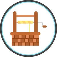 Well Flat Circle Uni Icon vector