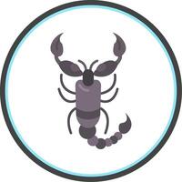 Scorpion Flat Circle Uni Icon vector