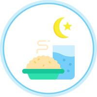 iftar plano circulo uni icono vector