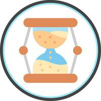 Sandglass Flat Circle Uni Icon vector