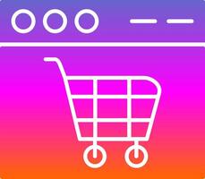 Shopping Cart Glyph Gradient Icon vector