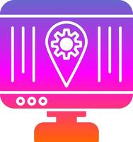 Localization Glyph Gradient Icon vector
