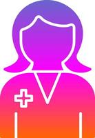 Doctor Glyph Gradient Icon vector