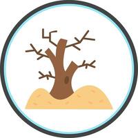 Tree Flat Circle Uni Icon vector