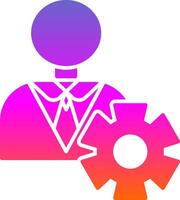 Management Glyph Gradient Icon vector