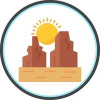 Canyon Flat Circle Uni Icon vector