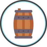 Barrel Flat Circle Uni Icon vector