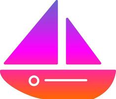 Dinghy Glyph Gradient Icon vector