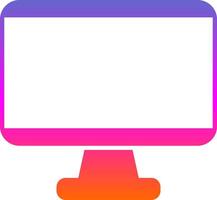 Monitor Glyph Gradient Icon vector
