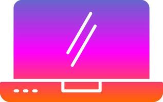 Laptop Glyph Gradient Icon vector