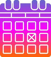 Calender Glyph Gradient Icon vector