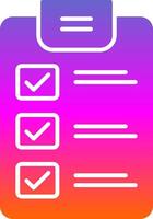 Checklist Glyph Gradient Icon vector