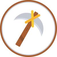 Pickaxe Flat Circle Uni Icon vector