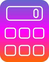 Calculator Glyph Gradient Icon vector