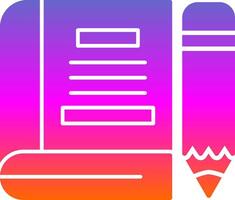 Book Glyph Gradient Icon vector