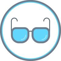 Eyeglasses Flat Circle Uni Icon vector