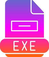 Exe Glyph Gradient Icon vector