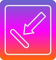 Objective Glyph Gradient Icon vector