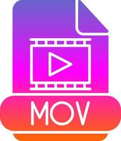 Mov Glyph Gradient Icon vector