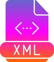 Xml Glyph Gradient Icon vector