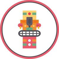 Totem Flat Circle Uni Icon vector