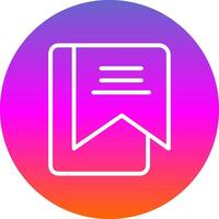 Bookmark Glyph Gradient Icon vector