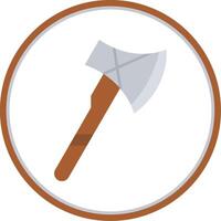 Axe Flat Circle Uni Icon vector