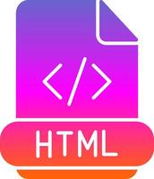Html Glyph Gradient Icon vector