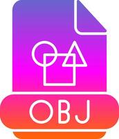 Obj Glyph Gradient Icon vector