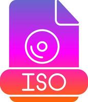 Iso Glyph Gradient Icon vector