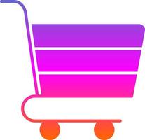 Shopping Cart Glyph Gradient Icon vector