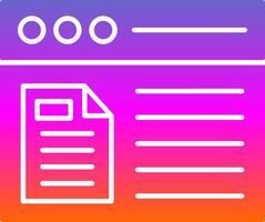 File Glyph Gradient Icon vector