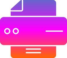 Printer Glyph Gradient Icon vector