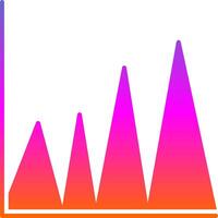 Graph Glyph Gradient Icon vector