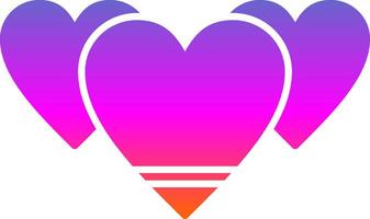 Heart Glyph Gradient Icon vector