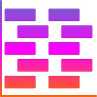 Gantt Chart Glyph Gradient Icon vector