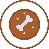 Fossil Flat Circle Uni Icon vector