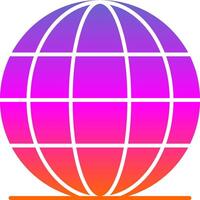 Worldwide Glyph Gradient Icon vector
