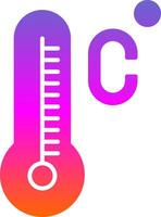 Celsius Glyph Gradient Icon vector