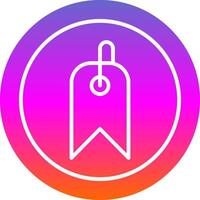Tag Glyph Gradient Icon vector