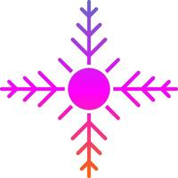 Snowflake Glyph Gradient Icon vector