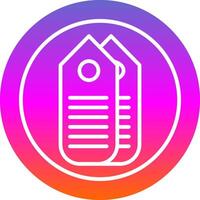Tag Glyph Gradient Icon vector