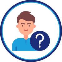 Question Flat Circle Uni Icon vector
