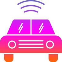 Autonomous Car Glyph Gradient Icon vector