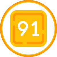 Ninety One Flat Circle Uni Icon vector