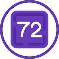 Seventy Two Flat Circle Uni Icon vector